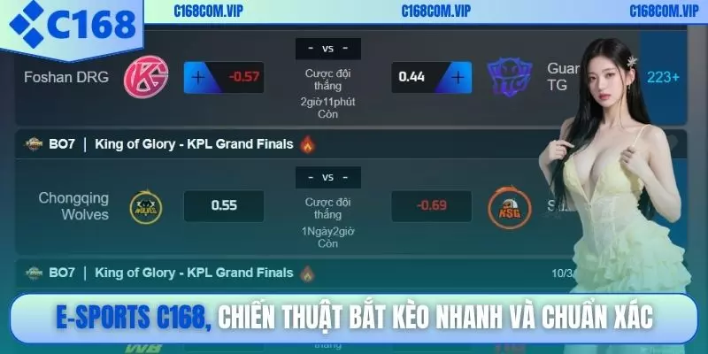 E-sports C168, chiến thuật bắt kèo nhanh và chuẩn xác